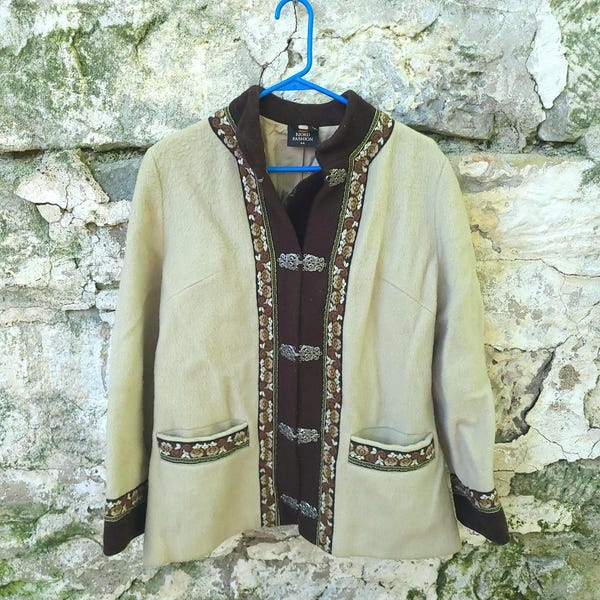 Vintage 1970's Nordic Scandinavian Dale of Norway Style Wool Jacket / L