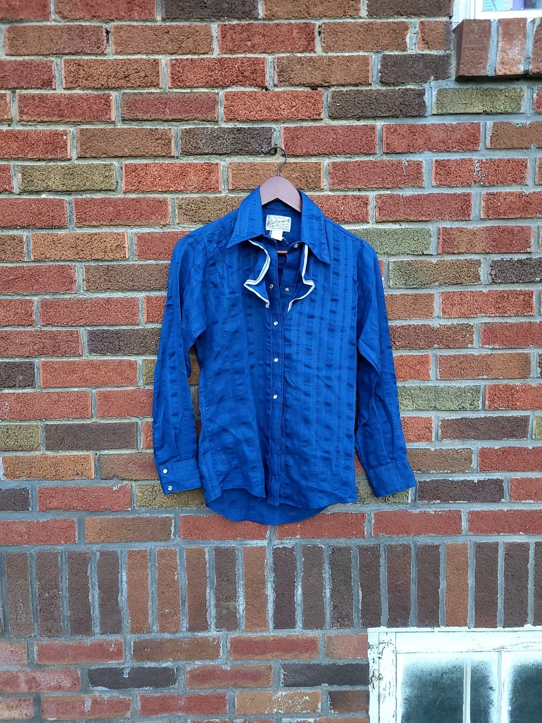 Vintage 1970's Rockmount Western Rodeo Cowgirl Blouse / SZ 14 / M to L ...