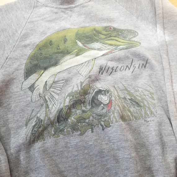 Vintage Wisconsin Sweatshirt / M / Jerzees Made in