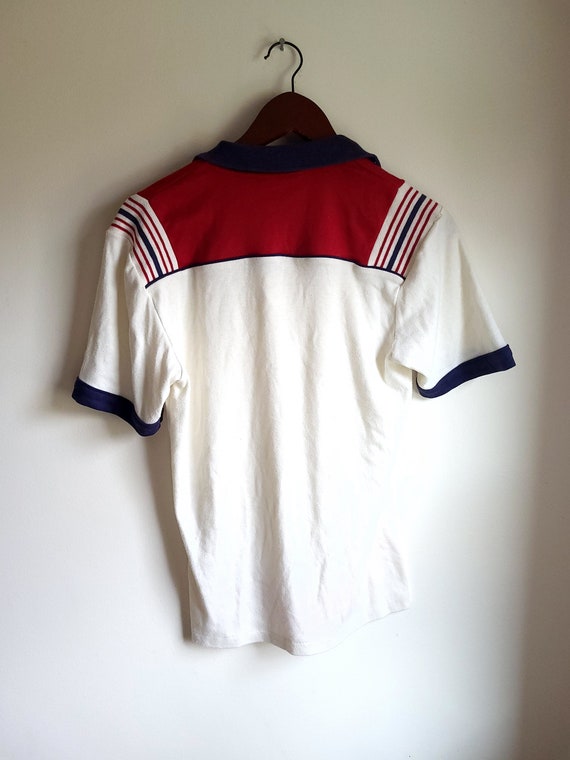 Vintage 1970's Janzten Striped Polo Shirt / Tenni… - image 2