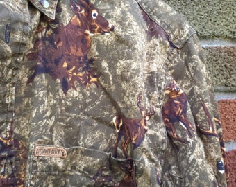 Chemise Vintage Bow-Hunting Buck-Wear Deer – 2XL, USA, Années 90, Crop Tee