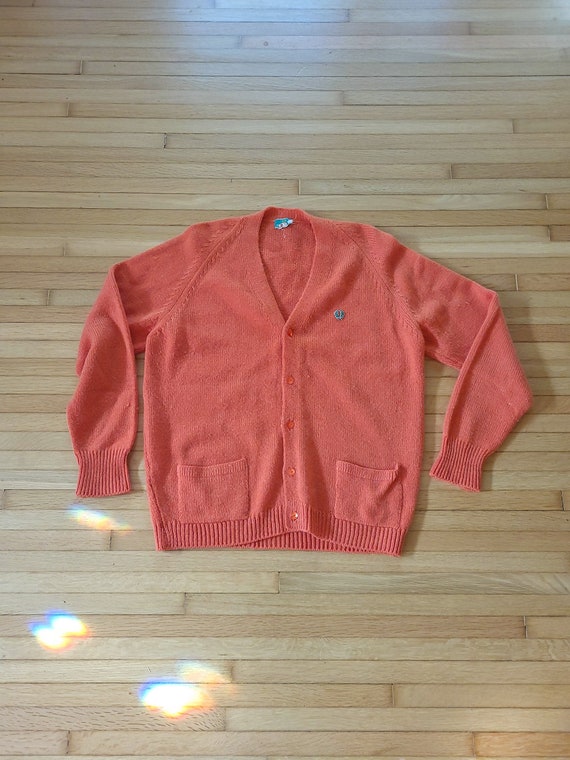 Vintage Acrylic Knit Fred Perry Cardigan Sweater /