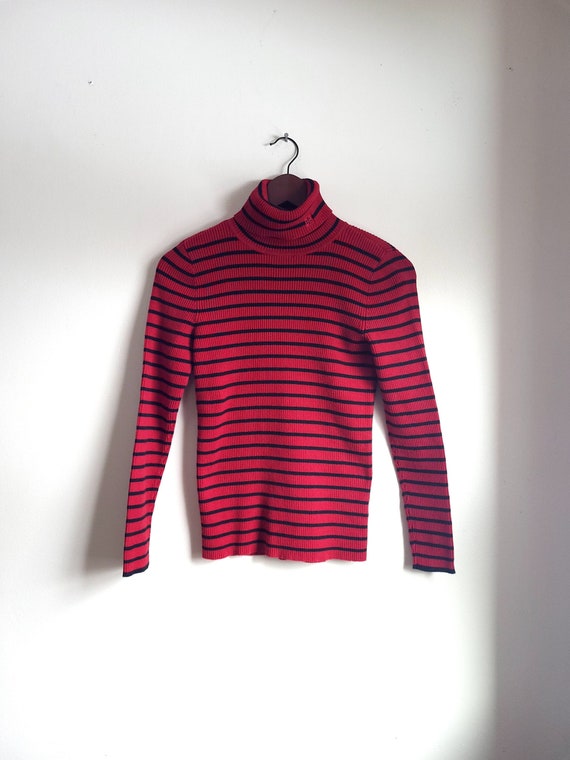 Vintage 1990's/Y2K Polo Ralph Lauren Striped Ribbe
