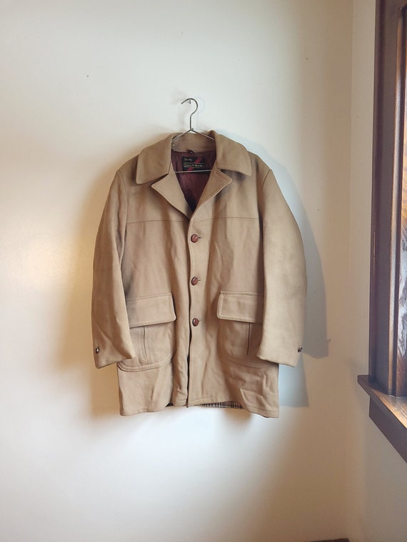 Vintage 1970's Sears Kings Road Wool Camel Lined I