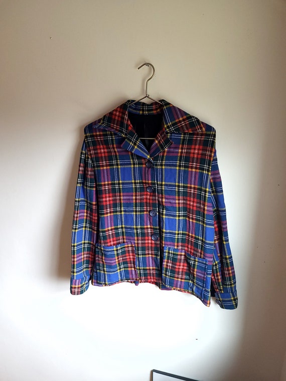 Vintage 1970's Flannel Mackinaw Cruiser Flannel P… - image 2