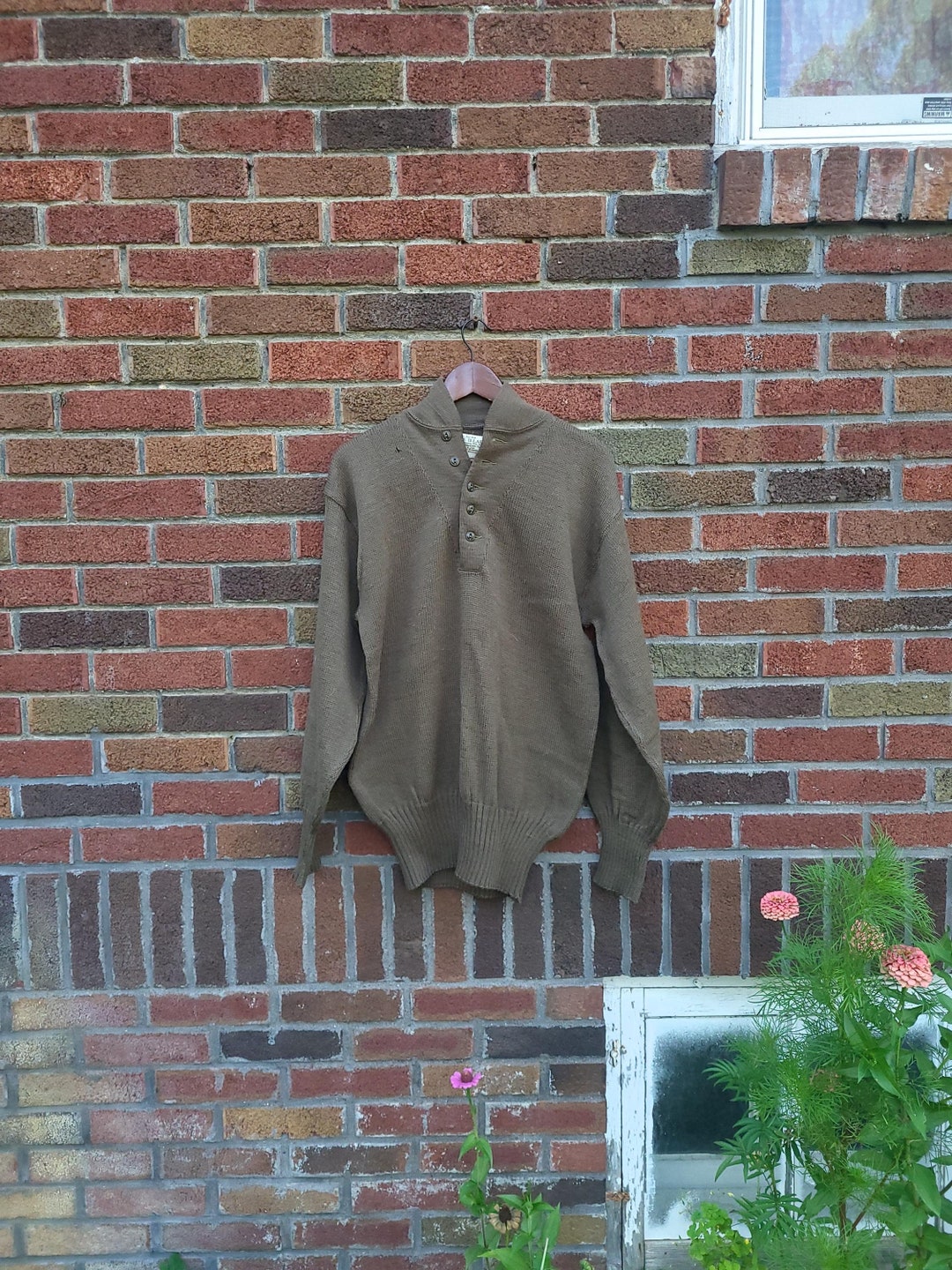 Vintage 1950's to 1960's Rudolph Knitting Mills Knit Wool Army Military ...
