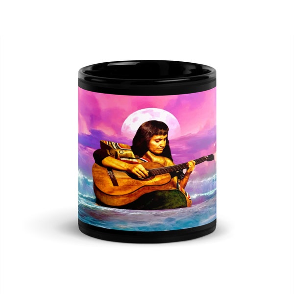 Violeta Parra Black Glossy Mug