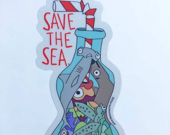 No Straw Please Sticker, Plastic Is Not Fantastic Vinyl Sticker, Laptop Stickers, Vinyl Stickers, No Straw Sticker, No Plastic Sticker, fish