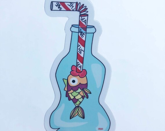 No Straw Please Sticker | Plastic Is Not Fantastic Vinyl Sticker, Laptop Stickers, Vinyl Stickers, No Straw Sticker, No Plastic Sticker