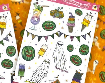 Summerween Sticker Sheet: Spooky Summer Halloween Stickers