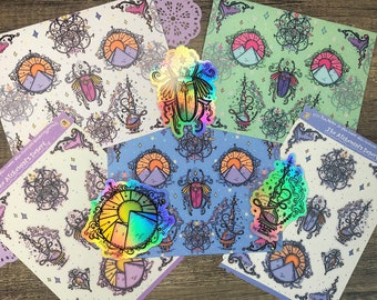 Alchemist's Bundle | Journal Kit | Sticker Sheets | Patterned Envelopes | Holographic Stickers | Mixed media art kit for creative journaling