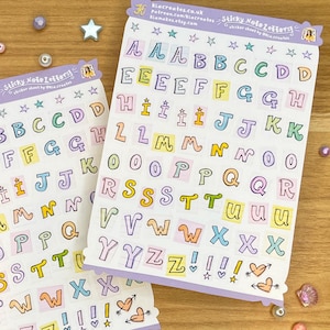 Adesivi con lettere adesive / Adesivi con lettere di riscatto estetici pastello per il diario spazzatura / Foglio di adesivi con alfabeto per scrapbooking e planner