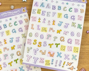 Pastel Sticky Note Letter Stickers: Junk Journal Scrapbook Alphabet