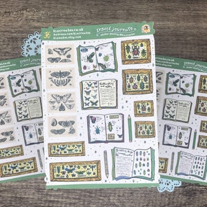 Insect Journals Stickers | Entomology Sticker Sheet