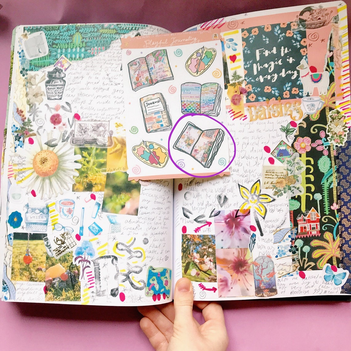 Art Journal Stickers Journaling Sticker Sheet Notebook Etsy