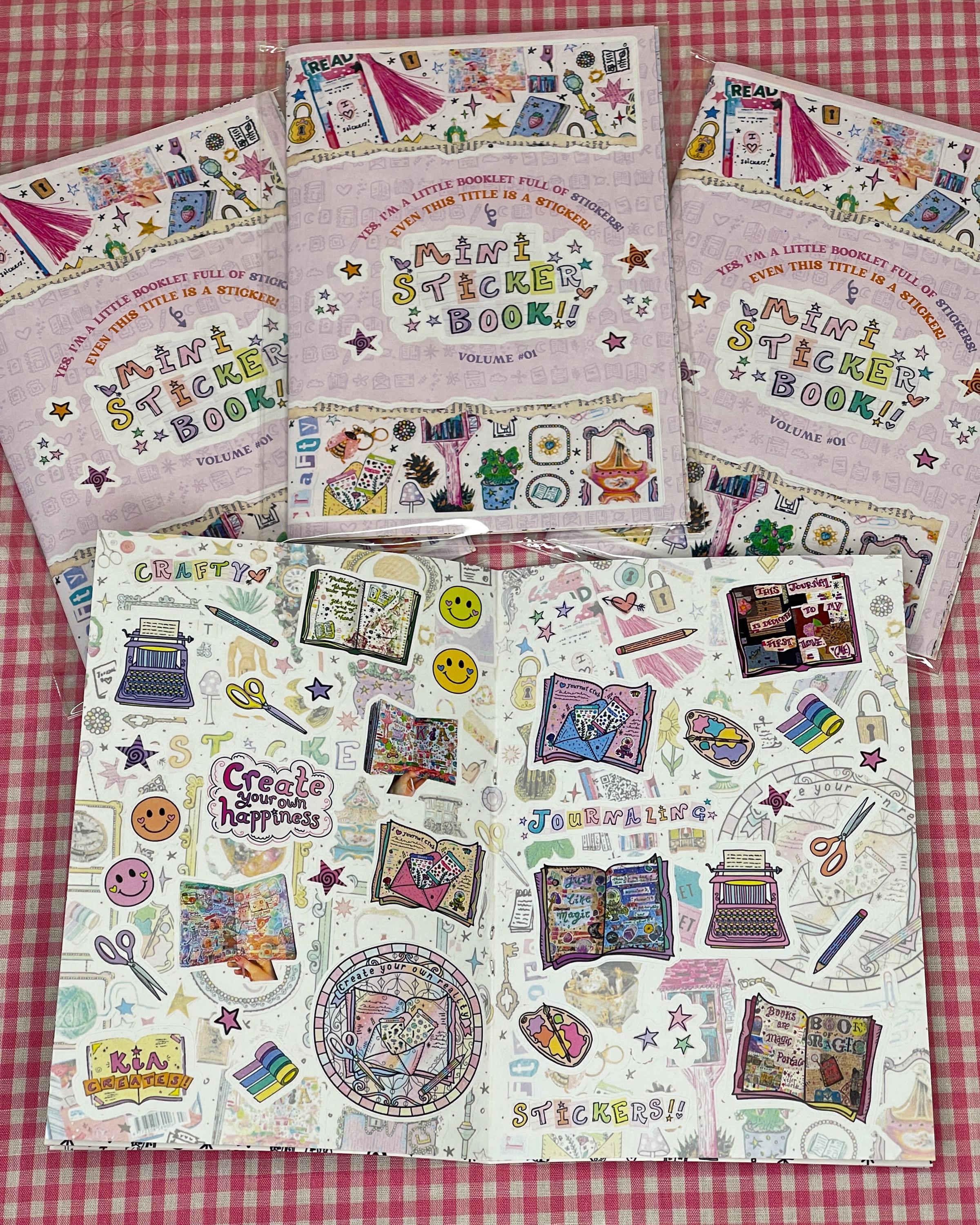 Origami Mini Sticker Book Mini Sticker Book: Handmade Stickerbook for Junk Journaling and ...