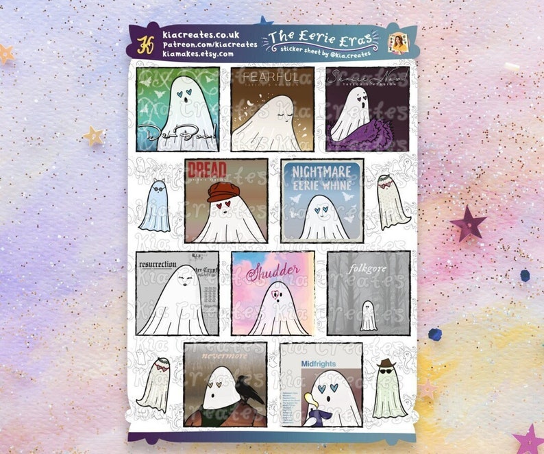 Spooky Swiftie Stickers Eerie Eras Halloween Sticker Sheet Swiftoween Gift image 1