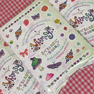 Whimsy Sticker Book: Handmade Mini Stickerbook for Junk Journaling and ...