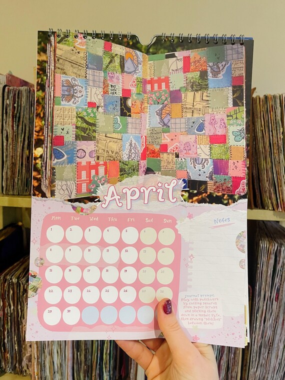 Art Journaling Calendar 2024 Journal Inspiration Wall Calendar Journal  Prompt Every Month Art Journal Ideas Creative Journaling Gift - Etsy