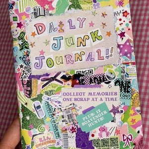 Daily Junk Journal - Scrap a day memory journal - Junk journal and scrapbooking gift - A5 junk a day calendar notebook