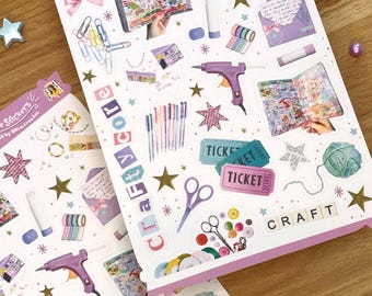 Craftycore Journal Stickers: Scrapbook Planner Stickers