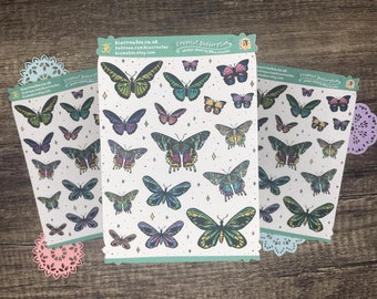 Tropical Butterflies Stickers | Butterfly Sticker Sheet