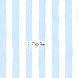 Motivo a strisce verticali blu acquerello senza soluzione di continuità, carta digitale a strisce, carta da parati pastello per cameretta dei bambini, sfondo per album, uso commerciale