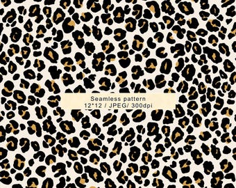 Leopard Print Digital Paper, Animal Print Background,chic Fashion Background for Crafts, Seamless Jungle cheetah Pattern ,commercial use