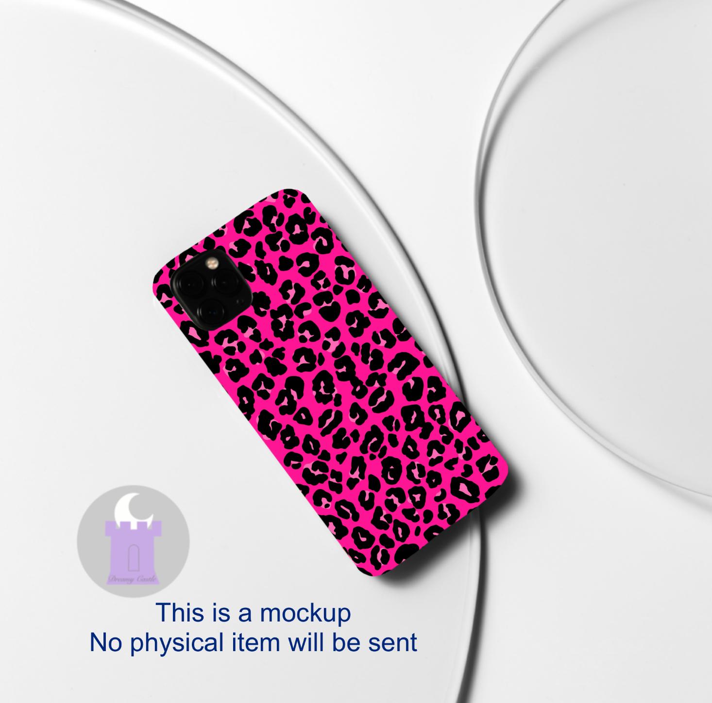 Hot Pink Leopard Print Seamless Pattern Bundle,pink and Black Digital ...