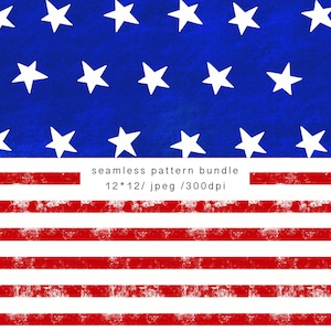 Naadloze sterren en strepen, rood wit en blauw digitaal bestand, 4 juli patriottisch herhalend patroon, 4 juli naadloze patroon van de Amerikaanse vlag