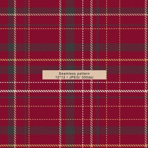 Könnte beinhalten: Nahtloses Tartanmuster in Burgunderrot, Grau, Weiß und Gold. Das Design zeigt ein klassisches Tartan-Gitter mit sich kreuzenden Linien. Das Bild enthält den Text "Seamless pattern 12*12 / JPEG/ 300dpi".