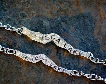 Seneca Lake Sterling Silver Bracelet ID Style