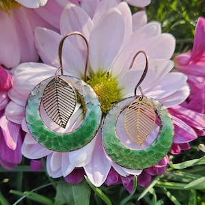 Pendientes de cobre esmaltado de campo