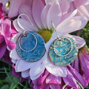 Pendientes de cobre esmaltado Serendipity