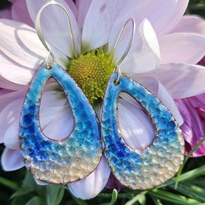 Pendientes de cobre esmaltado caribeño