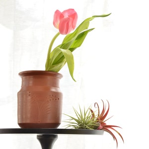 Handmade Terra-cotta vase, herb planter, Housewarming gift, Unique pottery, Hostess gift, wedding centerpiece image 3