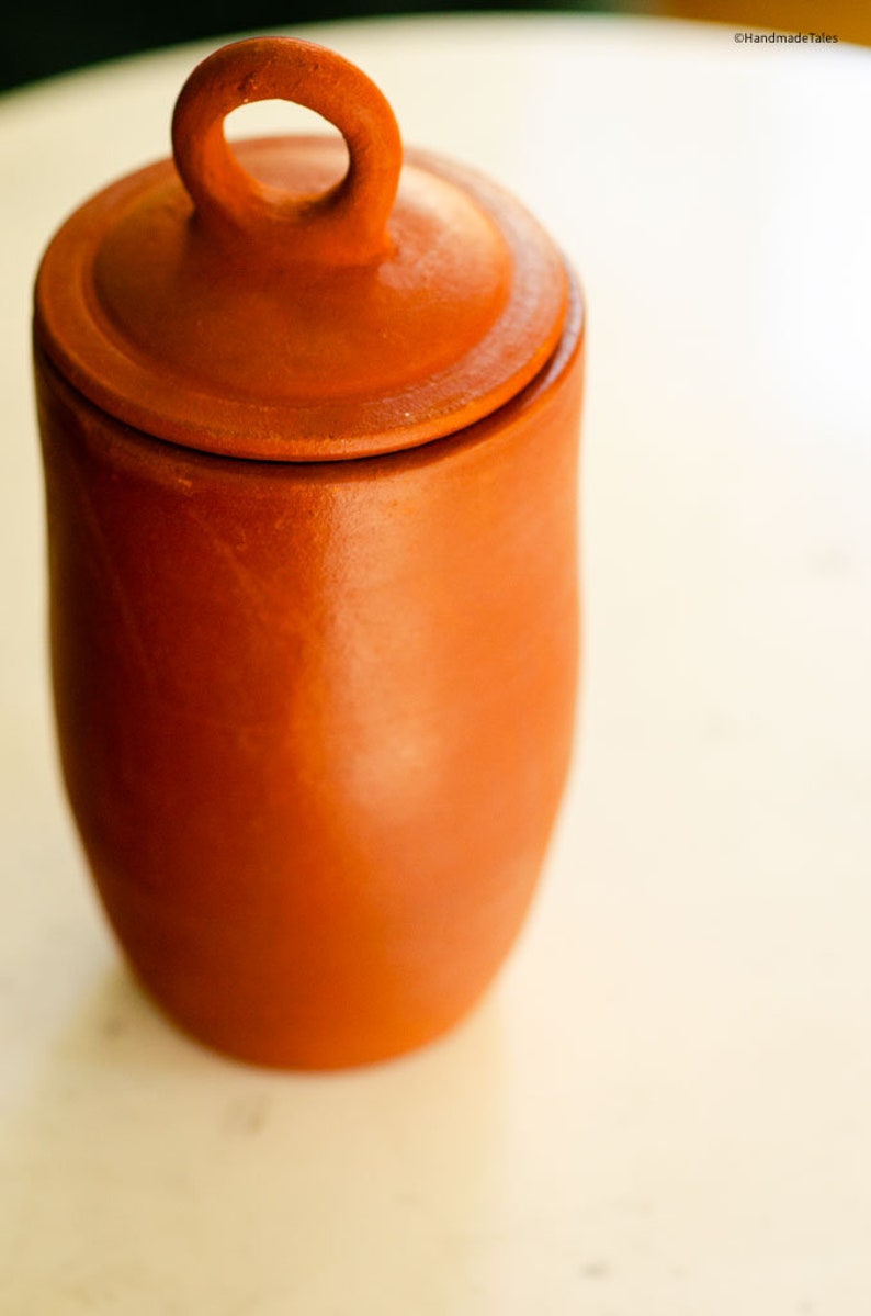 Handmade Terracotta Multipurpose Jar Tall,Earthenware Container,Terracotta Jar, Housewarming Gift, Kitchen Storage image 3