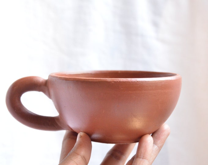 Pair of Handmade Terra-cotta Cup Coffee Cup Tea Cup Clay - Etsy
