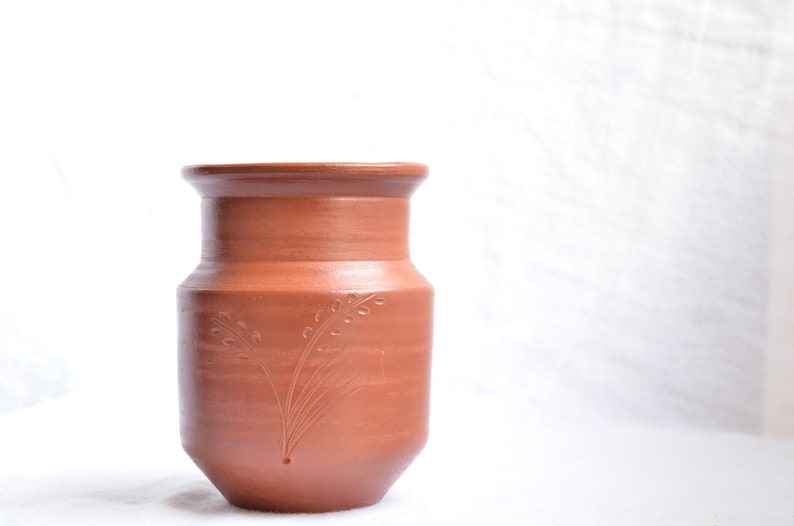Handmade Terra-cotta vase, herb planter, Housewarming gift, Unique pottery, Hostess gift, wedding centerpiece image 5