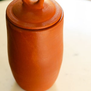 Handmade Terracotta Multipurpose Jar Tall,Earthenware Container,Terracotta Jar, Housewarming Gift, Kitchen Storage image 6