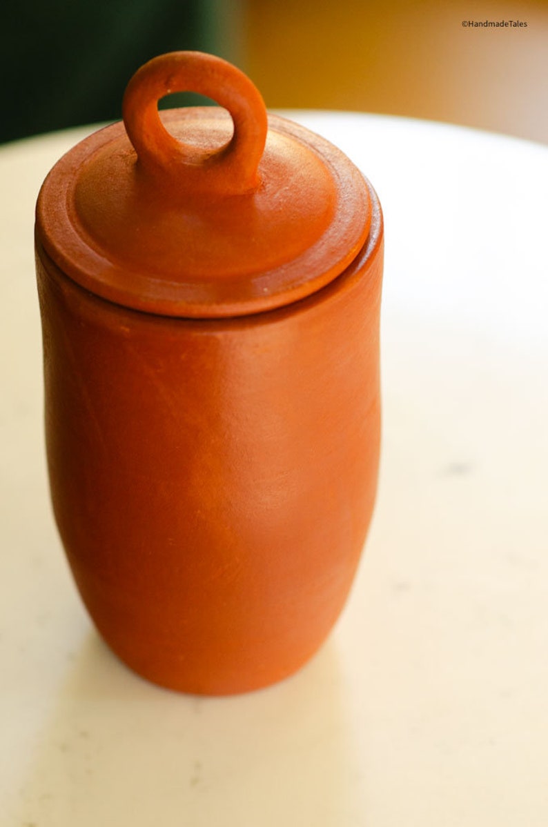 Handmade Terracotta Multipurpose Jar Tall,Earthenware Container,Terracotta Jar, Housewarming Gift, Kitchen Storage image 6