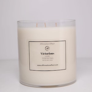 60oz Lavender Candle | Stress Relief Aromatherapy | Coconut Wax Candle | Large Candle  Affirmation Candle | Easter Candle | Floral Scent