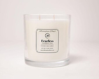 Eucalyptus & Peppermint Affirmation Candle –Coconut Wax Aromatherapy Candle for Stress Relief, Focus  Self Care