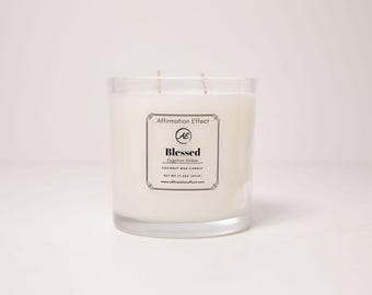 Egyptian Amber Affirmation Candle –Coconut Wax Aromatherapy Candle for Relaxation, Stress Relief & Self Care