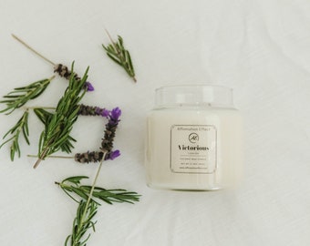 Lavender Bliss: 17.5oz Self-Care Candle | Stress Relief, Aromatherapy | Calming Coconut Wax