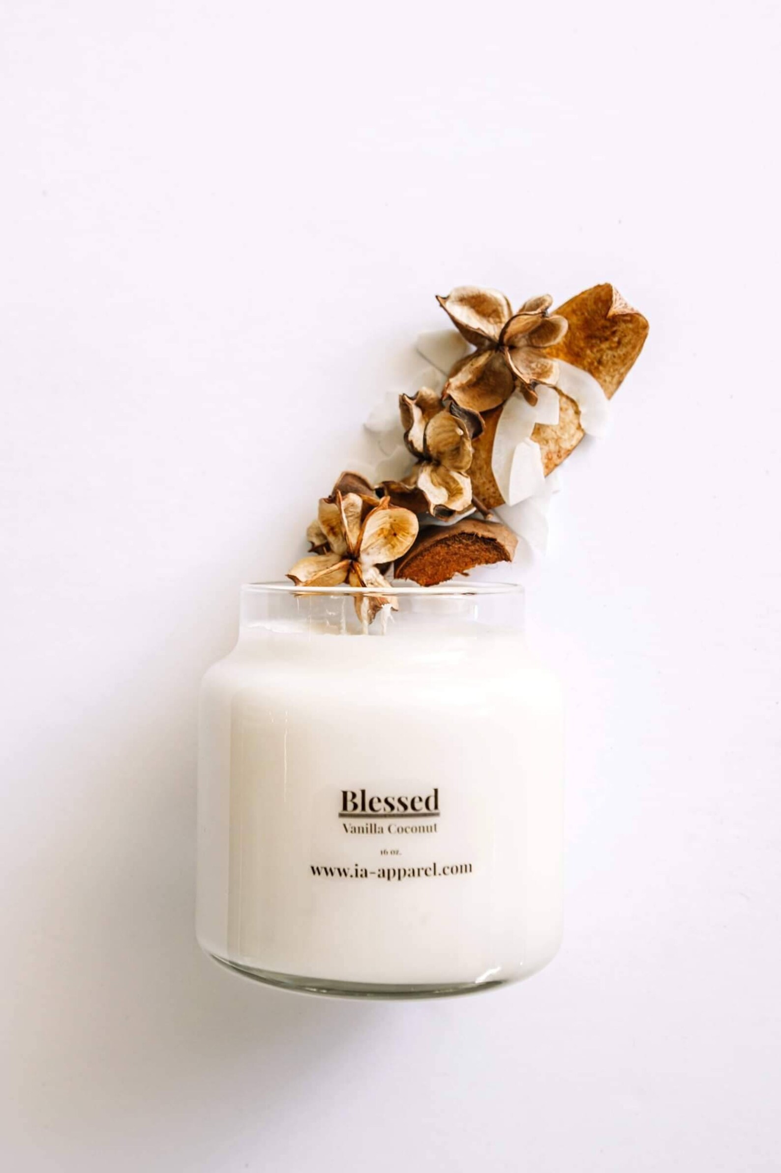 16oz Vanilla Coconut Candle Scented Soy Candles Stress Etsy