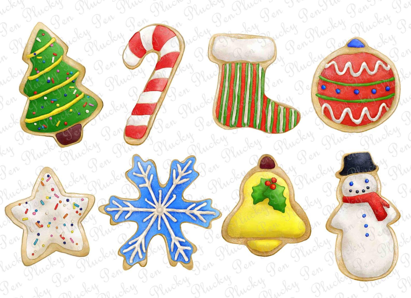 Christmas Cookies Clipart. Instant Digital Download. Sugar | Etsy