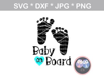 Download Free Baby On Board Baby Foot Svg Cut Ready Vector File Svg Etsy SVG Cut Files
