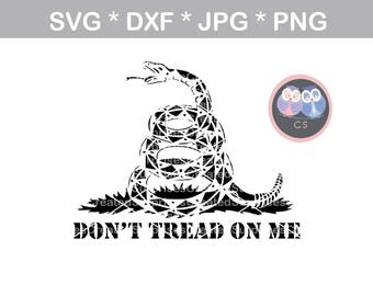 Dont tread on me snake, Gadsden flag svg, dxf, png jpg digital cut file for cutting machines, personal, commercial, Silhouette Cameo, Cricut