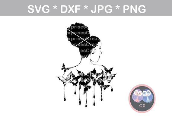 Download Afro Woman 2 Butterflies Butterfly Svg Dxf Png Jpg Digital Etsy PSD Mockup Templates